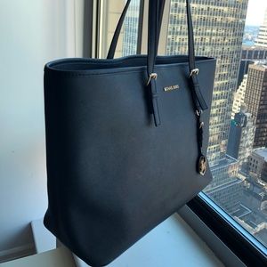 Michael Kors Black Leather Tote